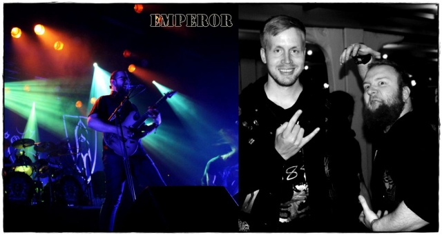 Jon Husom og Kadaver (fra bandet Istårn) er svært fornøyde med Emperor-konserten (Foto: Vigdis Meidell).